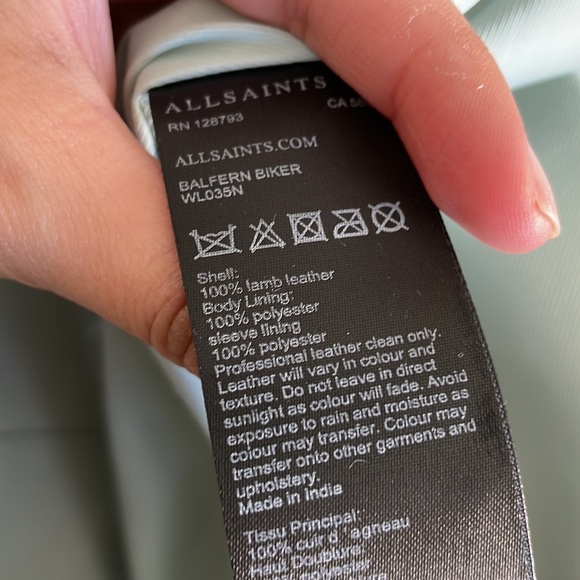 All Saints Balfern Biker leather jacket - Picture 10 of 10